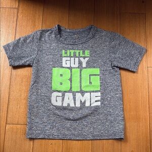 Cat & Jack Gray Tee with Green and White Graphic